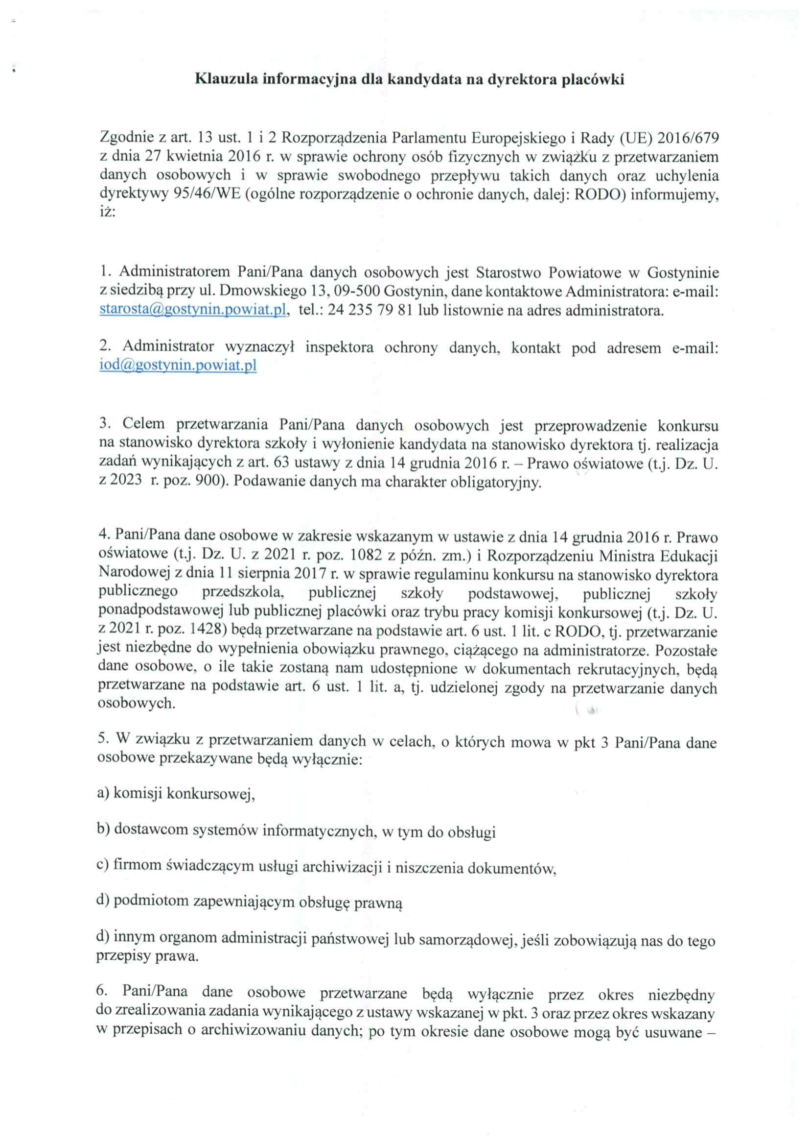 konkurs na stanowisko dyrektora liceum oglnoksztaccego z oddziaami dwujzycznymi w gostyninie4