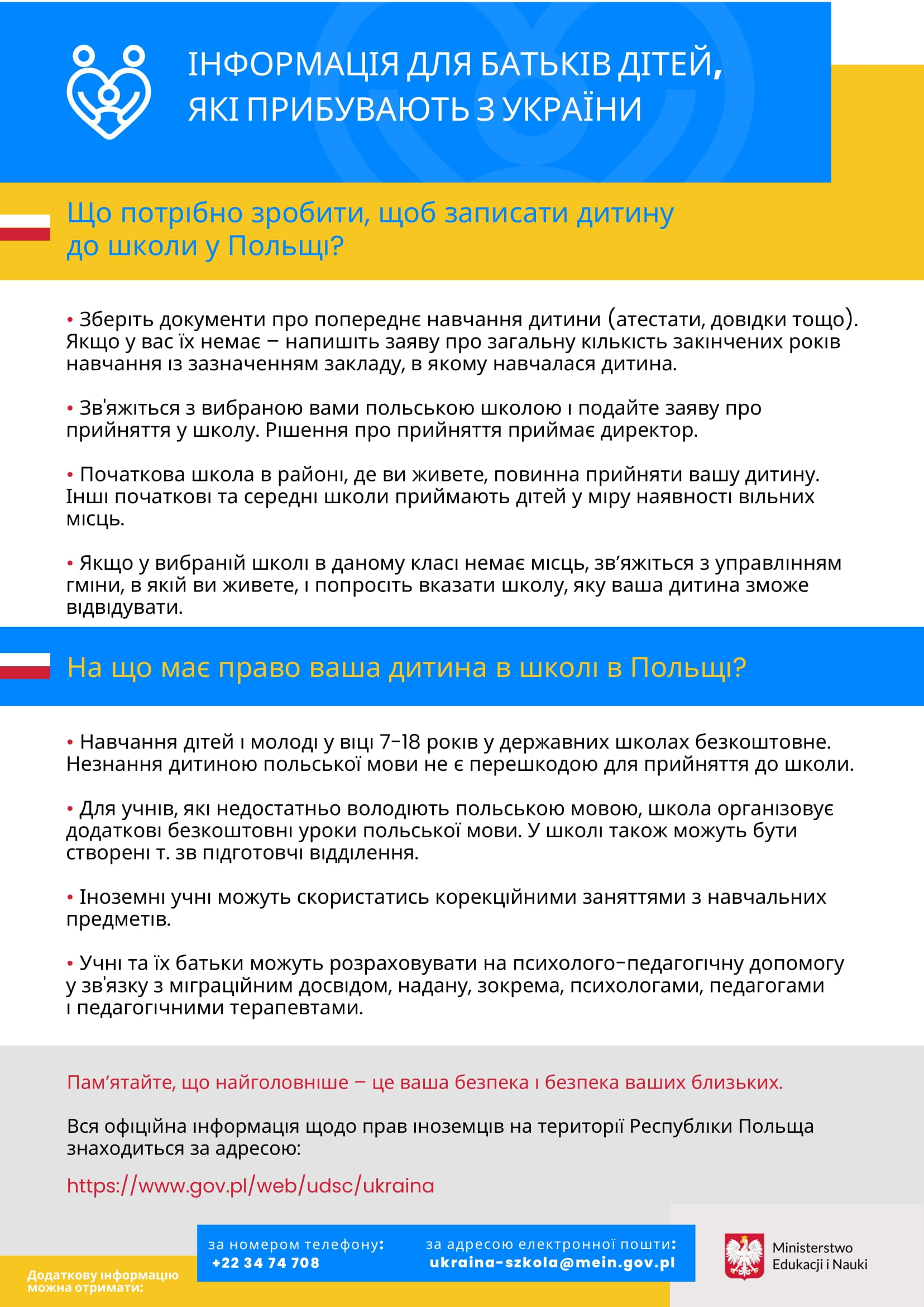 informacjadlarodzicowdzieciprzybywajacychzukrainymaterialwjezykupolskimiukrainskimplikpdf 2